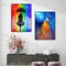 2-Piece DIY 5D Diamond Art Set for Adults or Children, Full Diamond Painting Set with the Theme of Girls Dancing with Stars and Girls in the Rain, Perfect Art Crafts